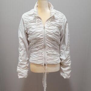 Lightweight Puffer Coat White Sz. S